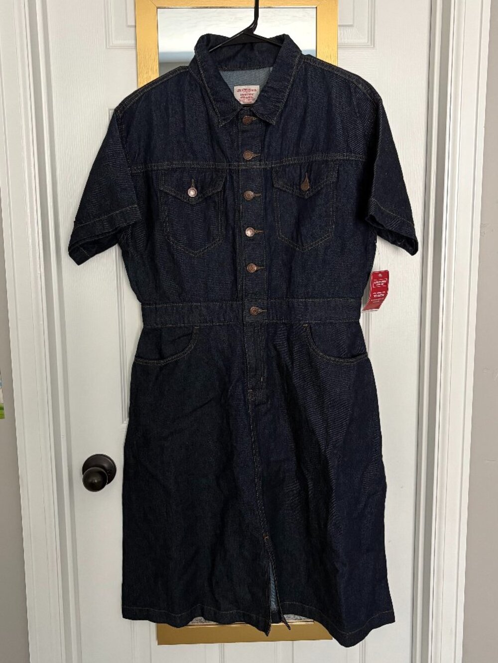 Signature By Levi Dark Blue Wash Denim Dress
